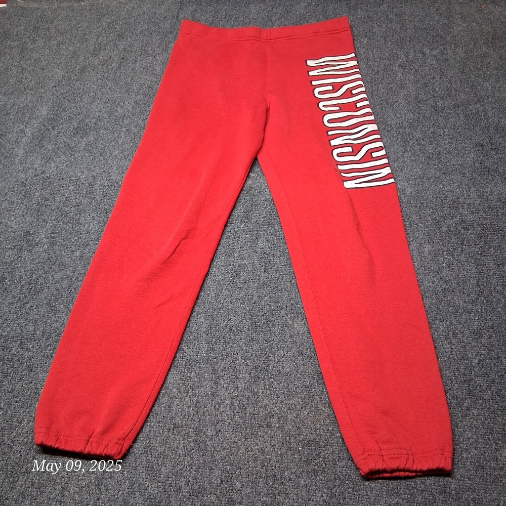 VTG 80s Wisconsin Badgers Sweatpants Men Size Small Red JerZees‎